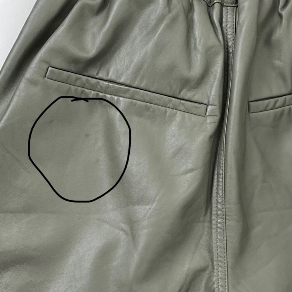 Walter Baker Velda Leather Shorts In Army Green size S - Picture 8 of 9